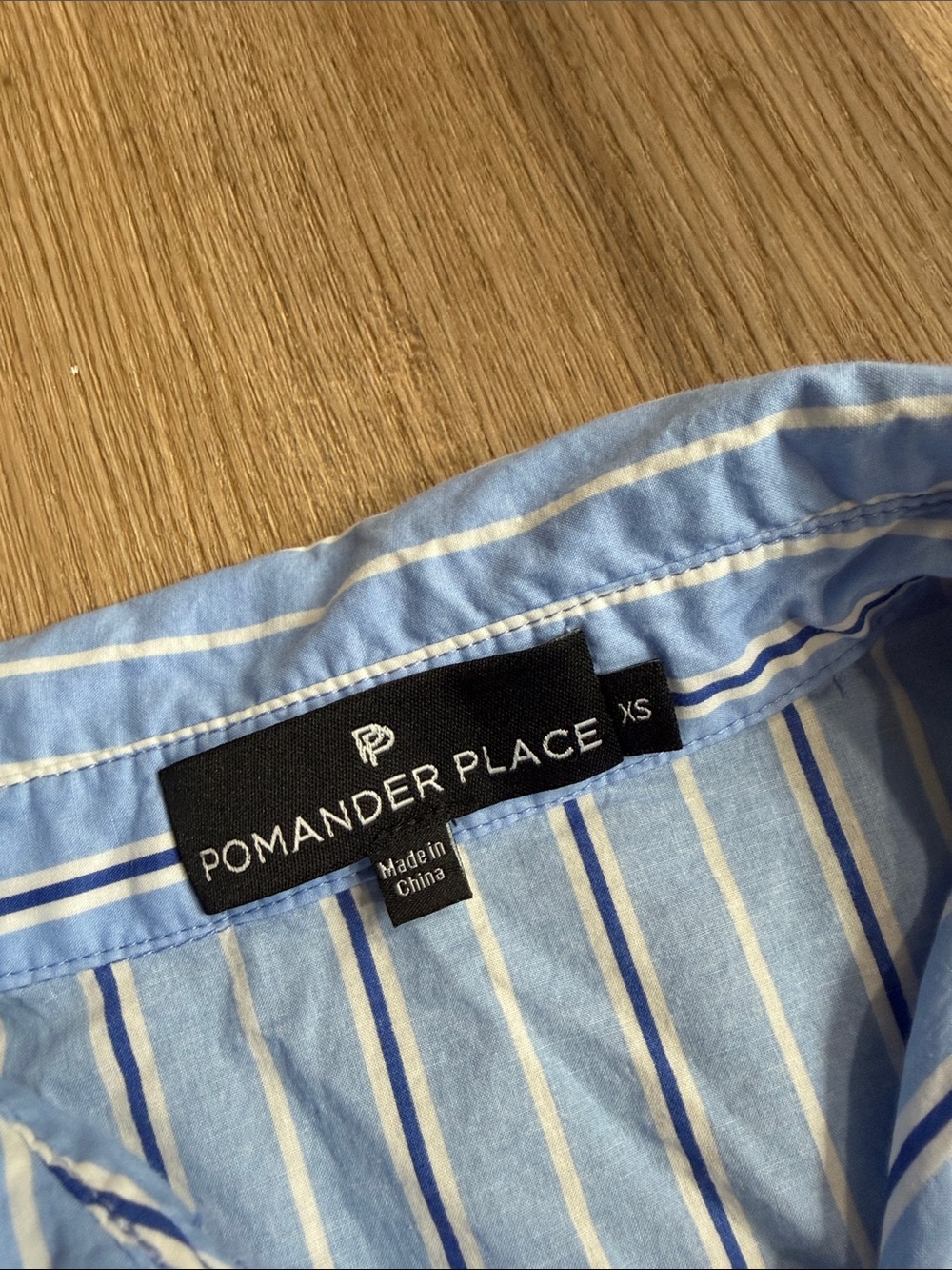 Tuckernuck Pomander Place Blue Stripe Tiered Cara Mini Shirt Dress Size XS - Picture 3 of 9